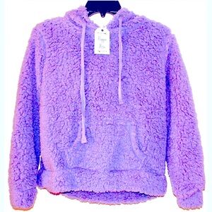 Hippie Rose soft Juniors Hoodie Fleece size M purple